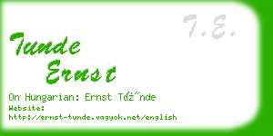 tunde ernst business card